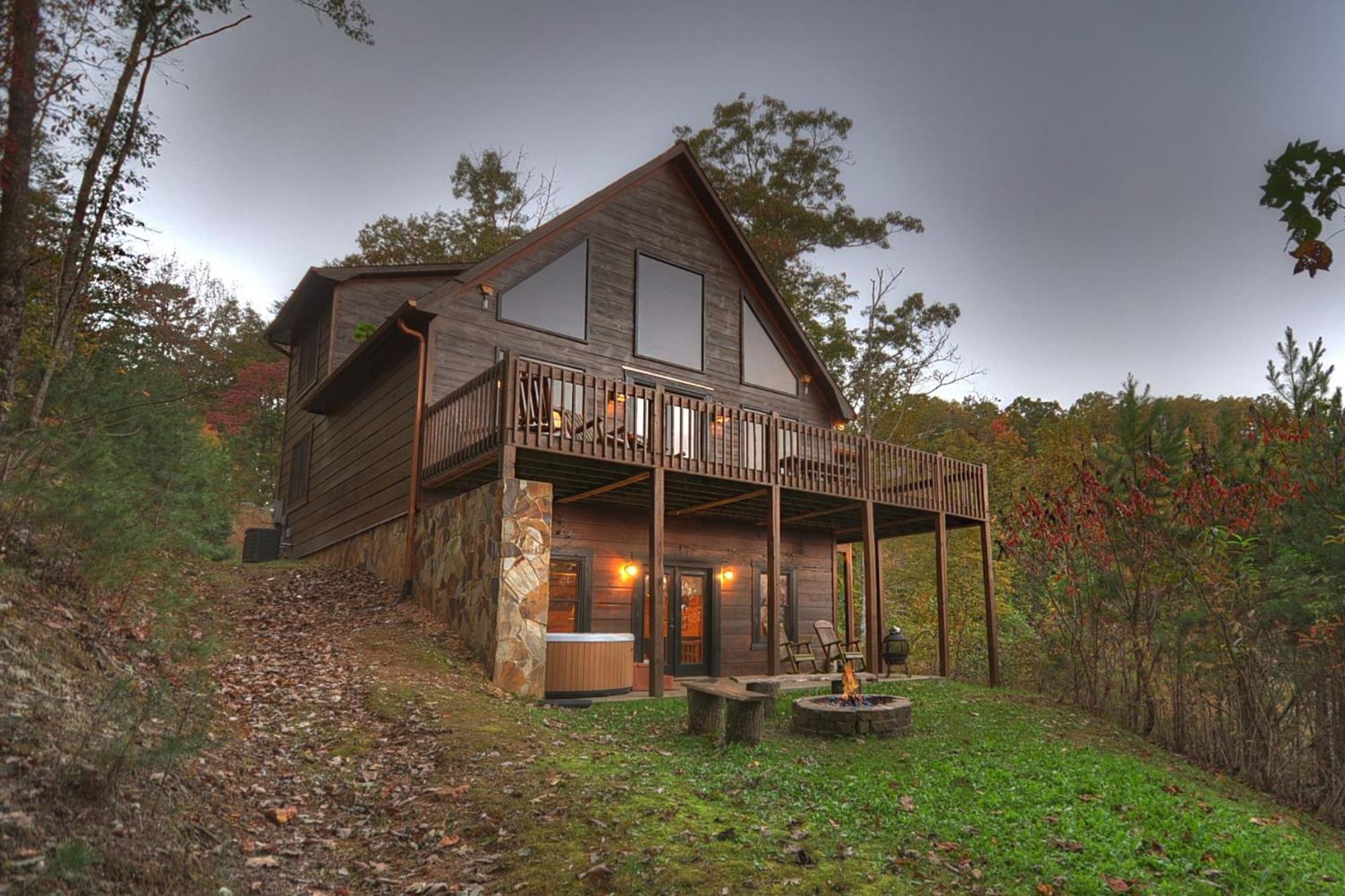 The View Sweeping Mountain Views Gas Fireplace Game Room Hot Tub Blue Ridge Ngoại thất bức ảnh